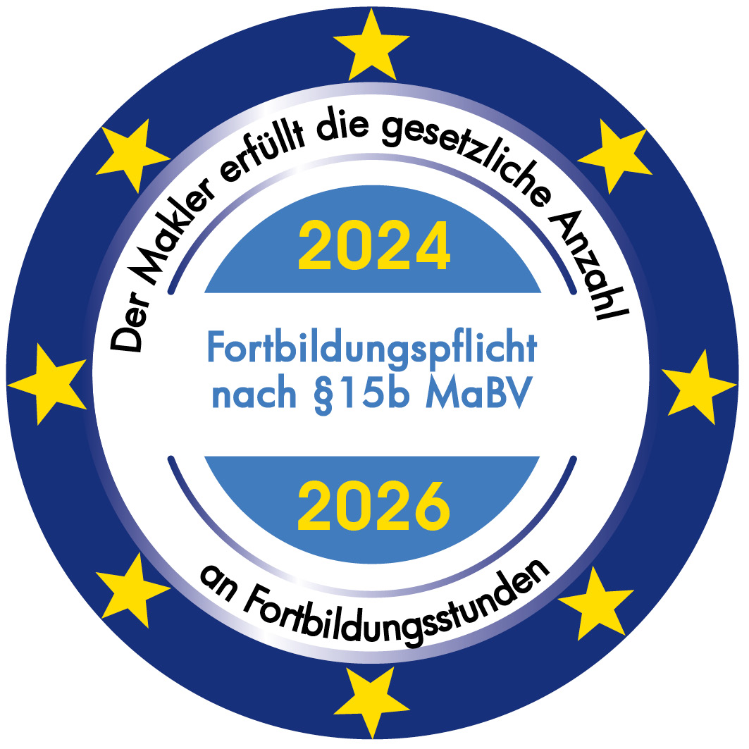 Emblem Immobilienmakler Fortbildungspflicht 2024 2026 deutsch groß